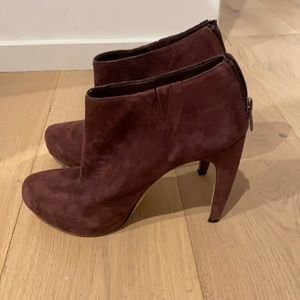 Sam Edelman burgundy booties. Excellent condition.